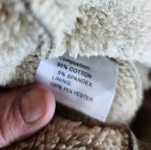 Crysully Mens Sweatshirt Jacket Sz XL & M Green Fleece Sherpa Lining  Hoodie - Picture 9 of 16